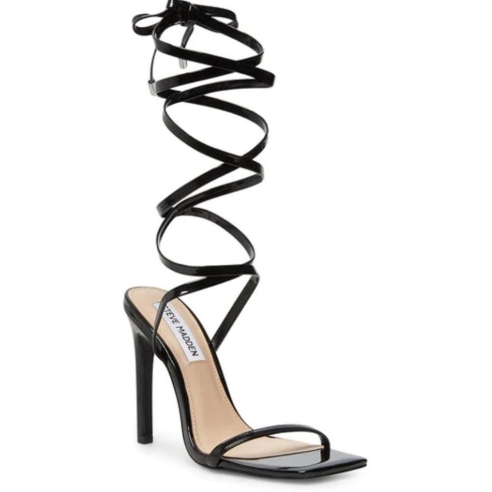 Steve Madden Black Strappy Heels